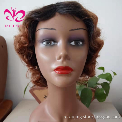 REINE New style Human Hair Pixie Cut Machine Made Wigs With Baby Hair Brazilian short Hair Wigs with New Desgin